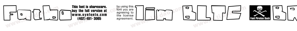 Fatboy Slim BLTC (BRK)字体转换